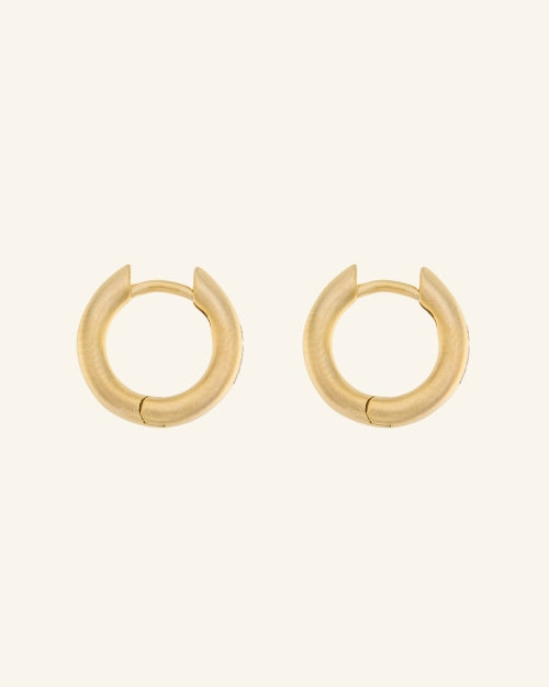 Matte gold hoop earrings
