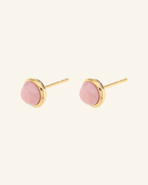 Pluvia earrings with pink opal