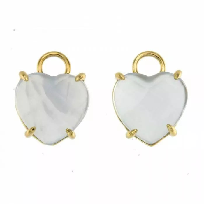 Heart Pendants with Chalcedony