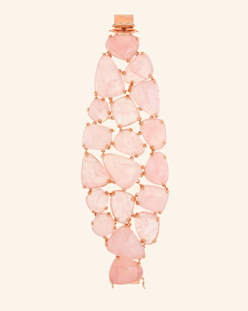 Anubis bracelet with rose quartz
