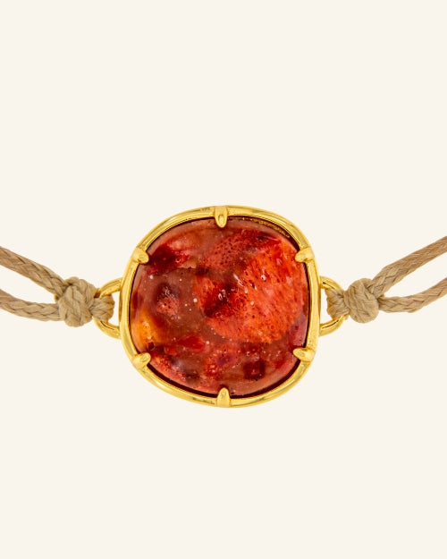 Byzantium Bracelet with Red Coral