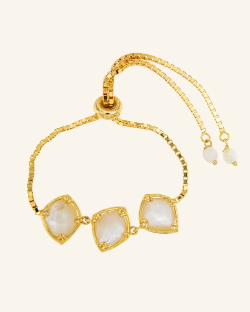 Pulsera Candy con madreperla blanca